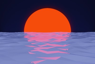 Sunset Over Glass Ocean