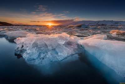 Sunset Over Ice Cubs