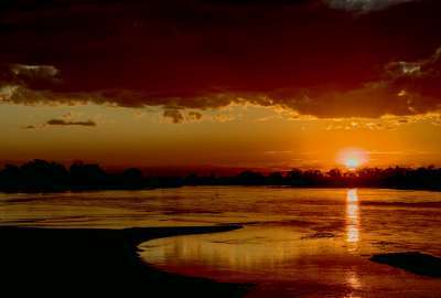 Sunset Over the Luangwa River Zambia