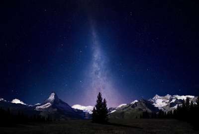 Swiss Alps Night Sky