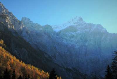 The Large North Face of Triglav the Highest Mountain in the Julian Alps