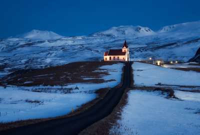 The Lonely Church at Blue Hour Architecture