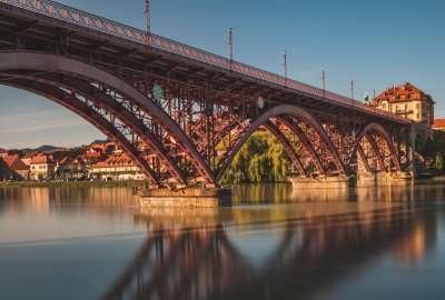 The Old Bridge at Sunset Maribor Slovenia