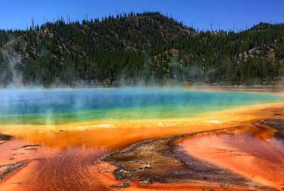 The Rainbow Bacteria of Grand Prismatic Spring Yellowstone USA