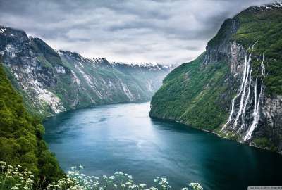The Seven Sisters Geiranger Fjord Norway