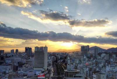 The Sun Sets Over Kobe Japan