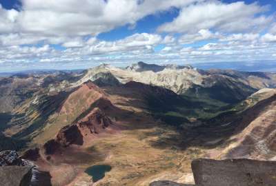 This is the View From the Summit of the Maroon Bells