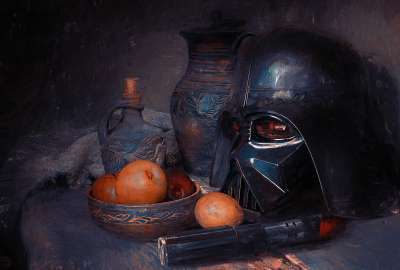 Vader Helmet on Still Life