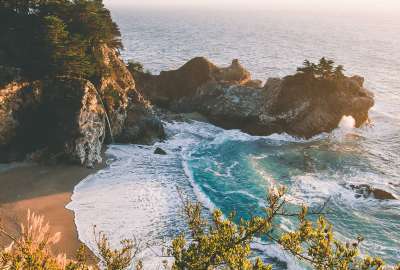 Went for a Little Roadtrip Up the West Coast and Caught Sunset at McWay Falls in Big Sur Along the Way