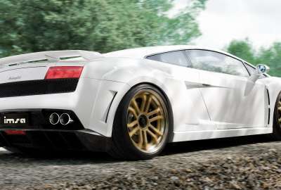 White Lamborghini Posing