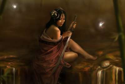 Woman With Fireflies