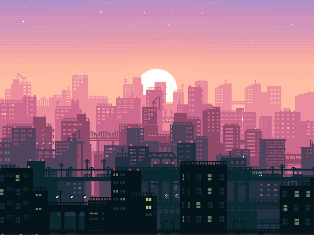 8-Bit Sunset wallpaper