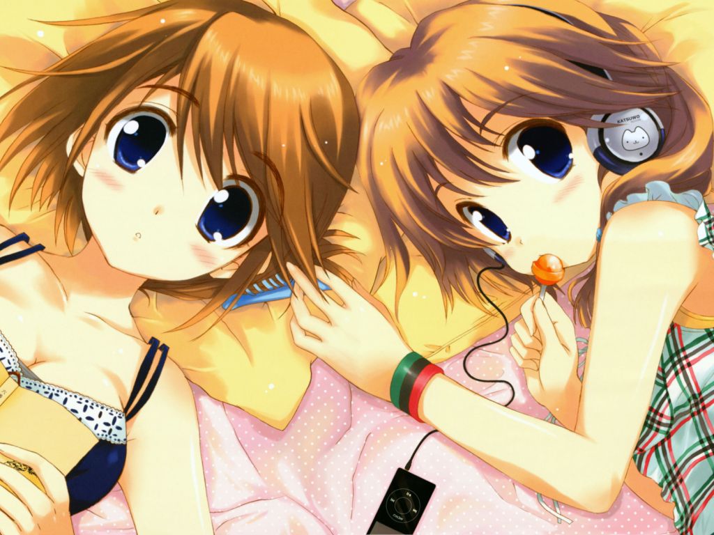 2 Anime Girls wallpaper in 1024x768 resolution