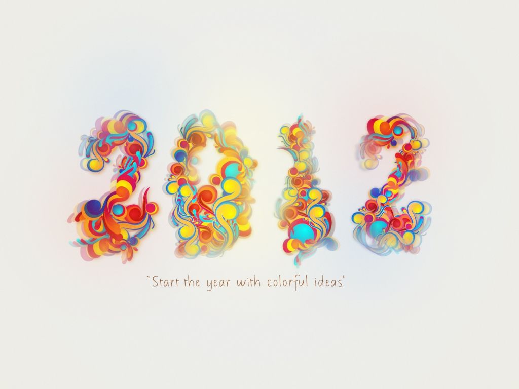Colorful New Year wallpaper