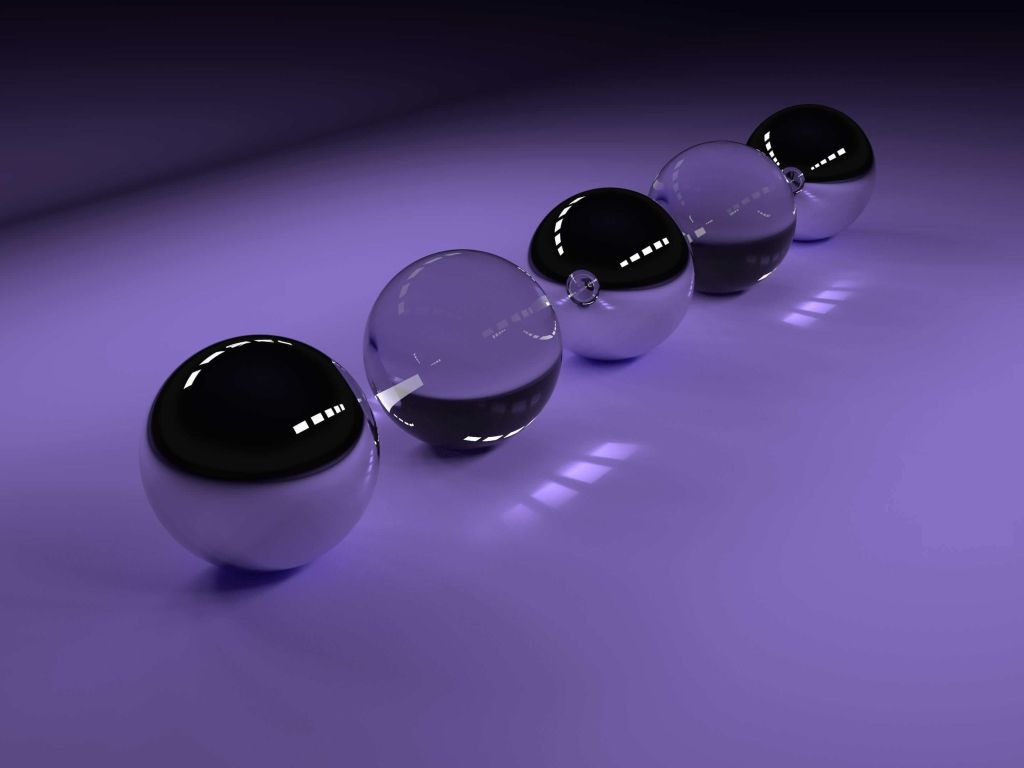 3D Glossy Spheres wallpaper