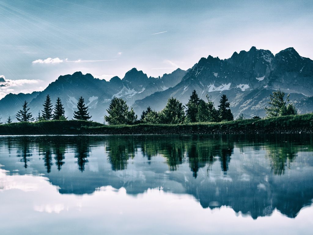 Mountains and Lake wallpaper