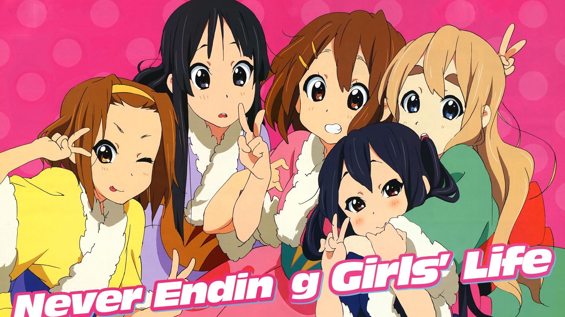5 Anime Friends Girls wallpaper in 1920x1080 resolution