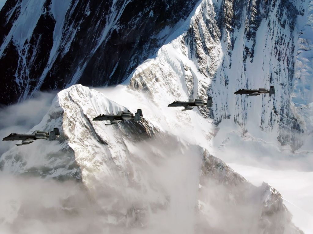 A Thunderbolt IIs Fly Over the Pacific Alaska wallpaper
