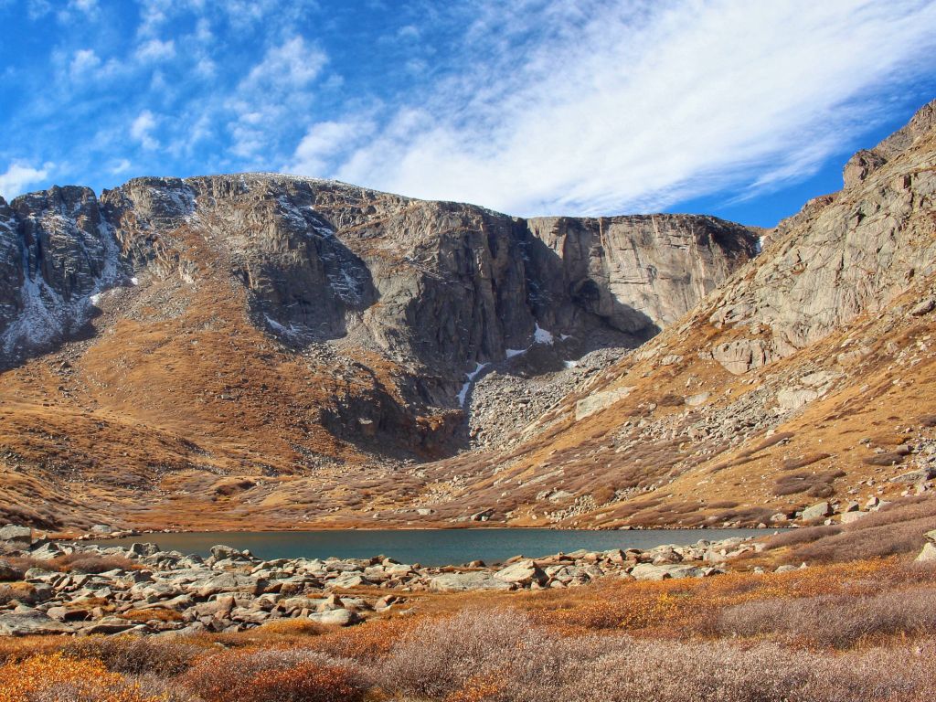 A Cool Crisp Late-autumn Day at Chicago Lakes in Colorado USA wallpaper