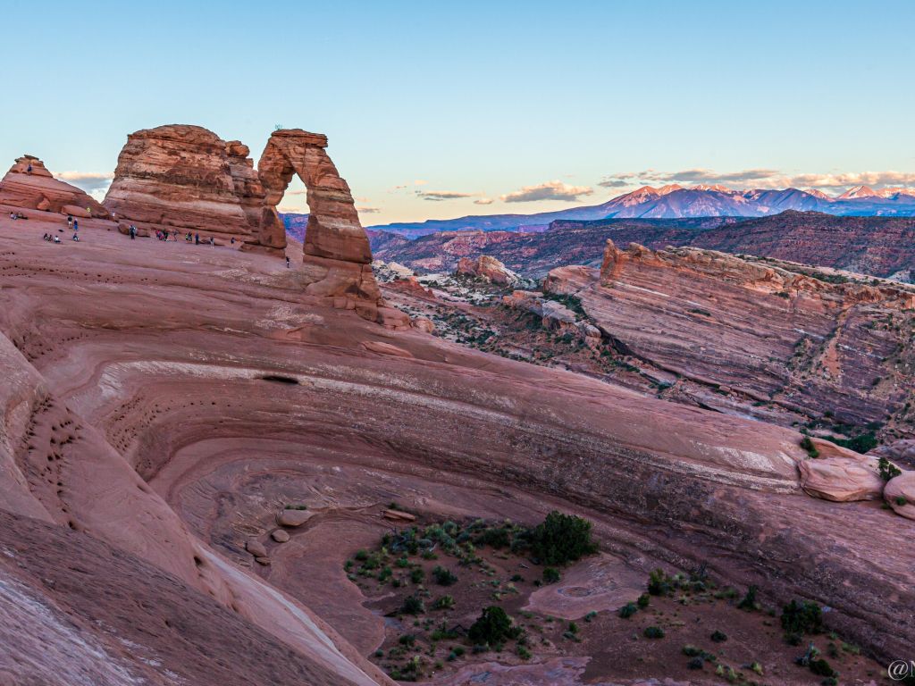 A Different Perspective of Delicate Arch Arches National Park in Moab Utah wallpaper