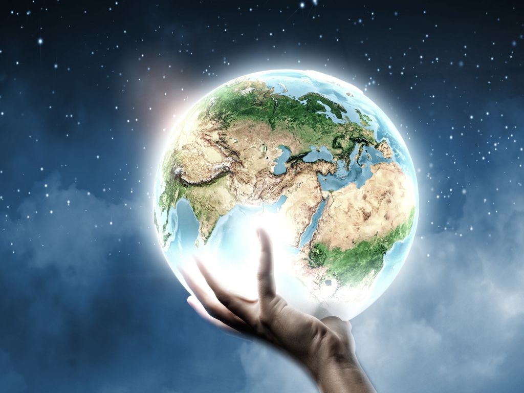 A Hand Hold the Earth wallpaper