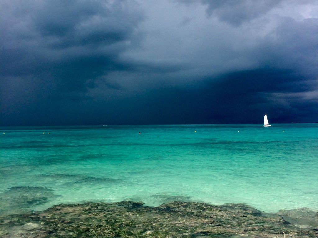 A Little Storm in Cancun Mexico wallpaper