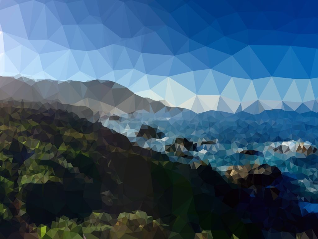 A Low Poly Edit of a Picture I Took on the California Coastline wallpaper