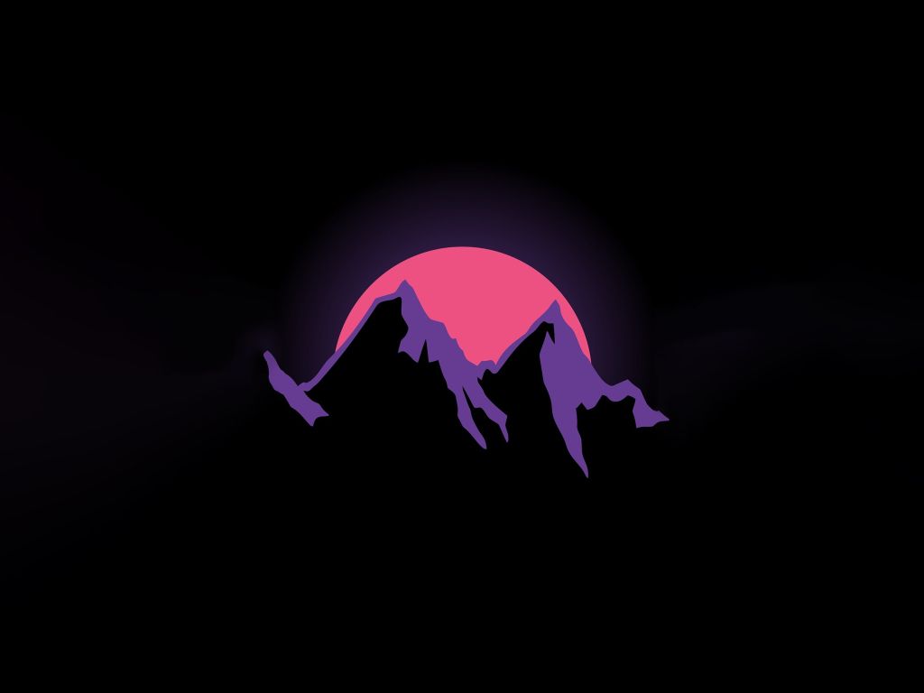 A Sunset Behind the Mountain wallpaper