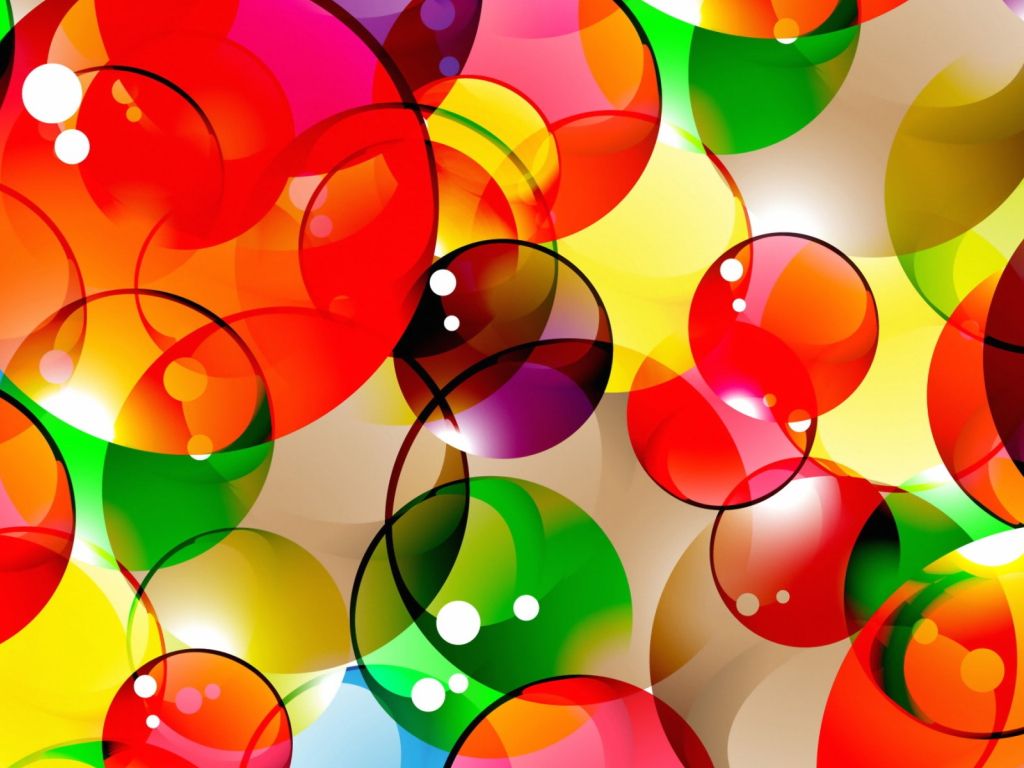 Abstract Multicolored Bubbles wallpaper
