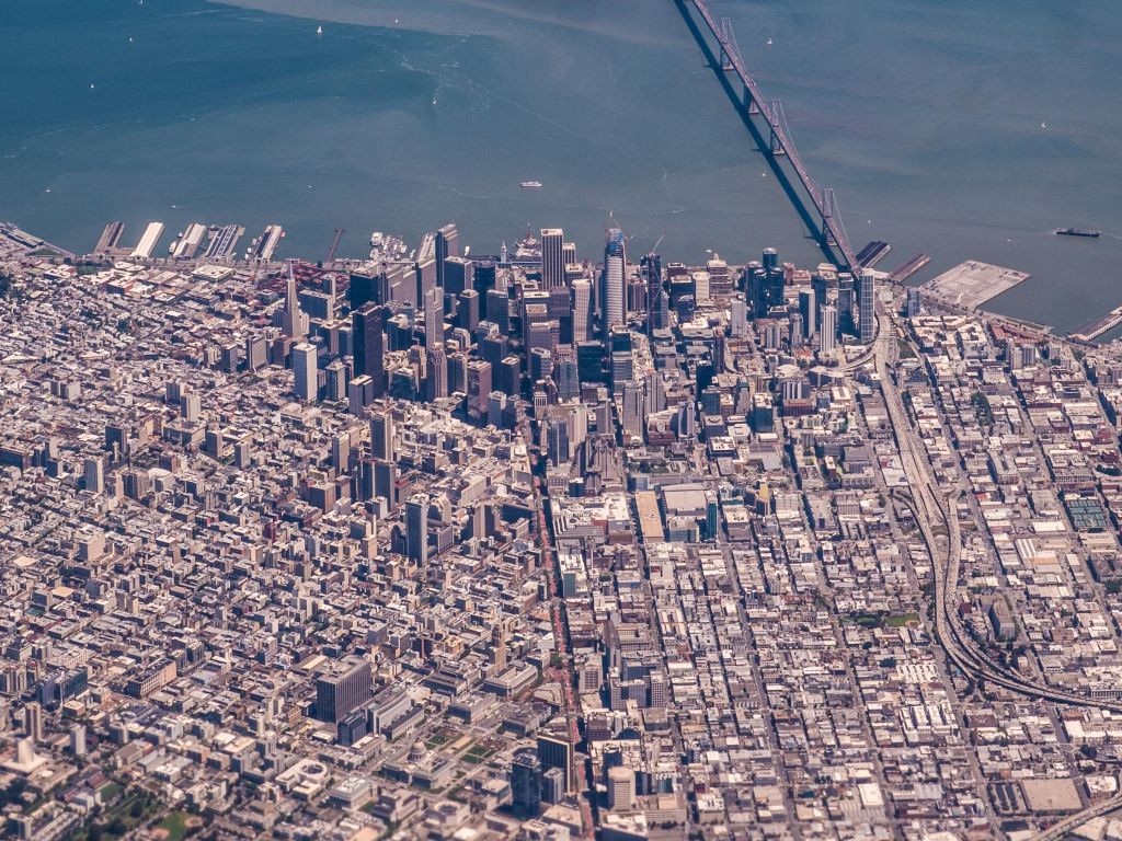 Aerial of San Francisco wallpaper