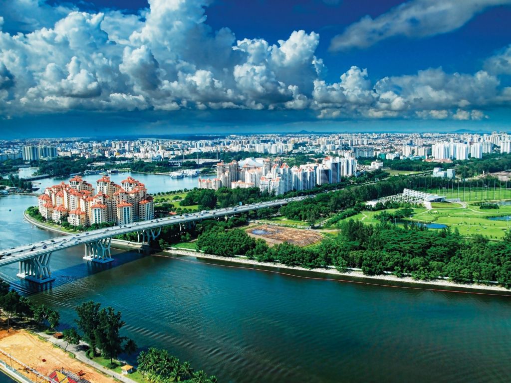 Aerial View of SINGAPORE wallpaper