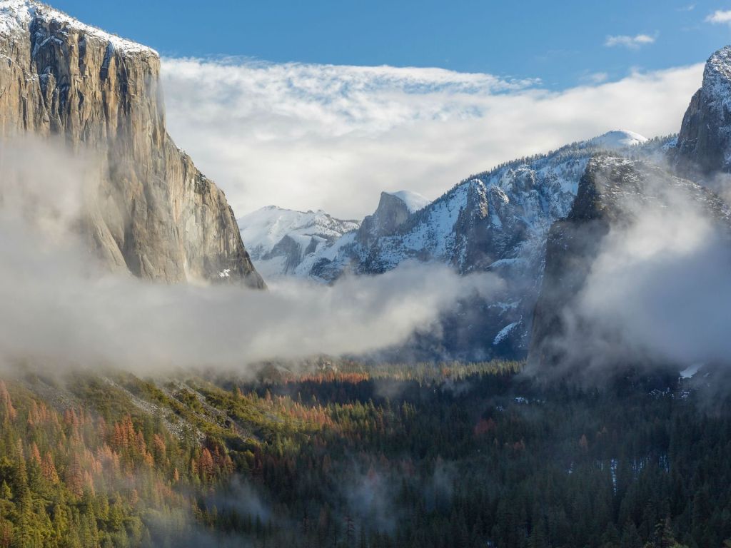 View of the Yosemite Valley wallpaper