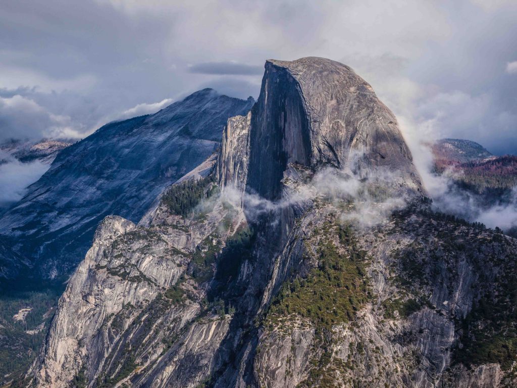 After the Storm Passes - Half Dome Yosemite wallpaper