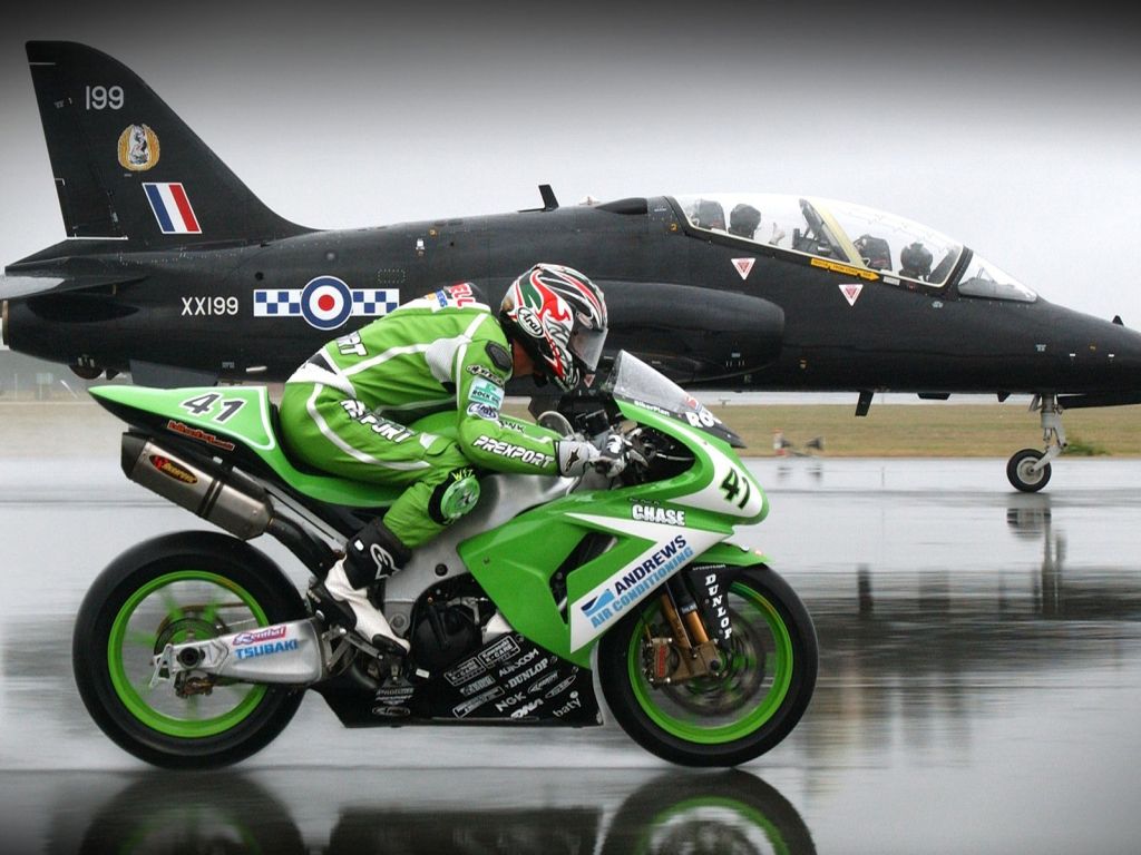 Aircraft Bike Military Race Planes Jet Motorbikes Desktop wallpaper