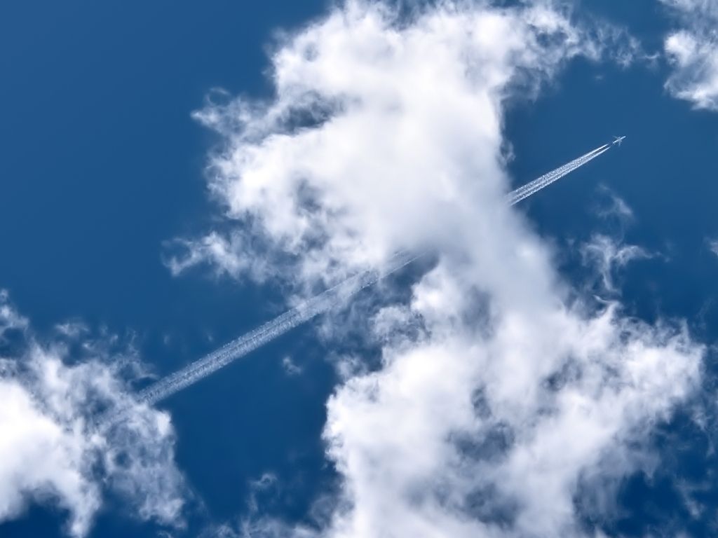 Airplane Clouds wallpaper