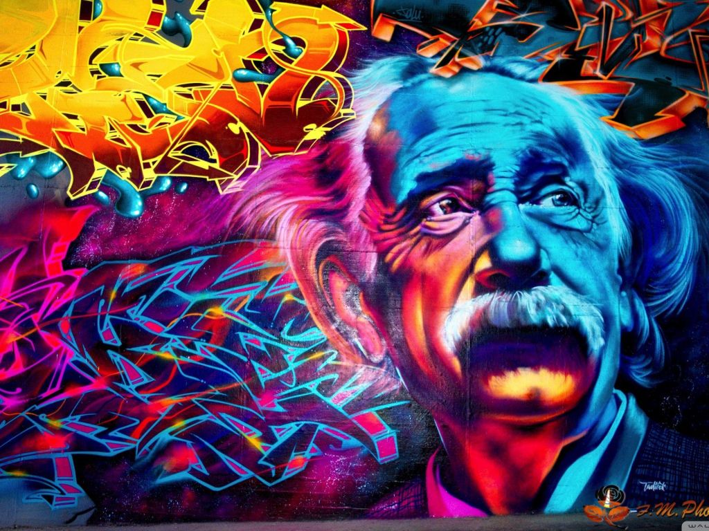Albert Einstein Graffiti wallpaper