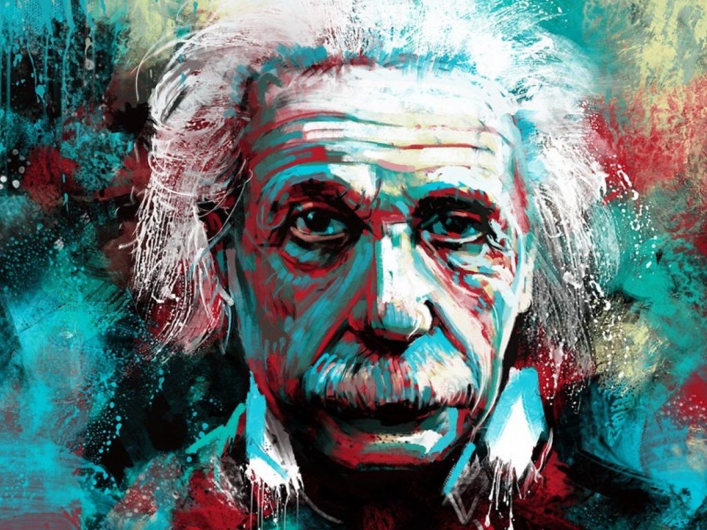 Albert Einstein Painting wallpaper