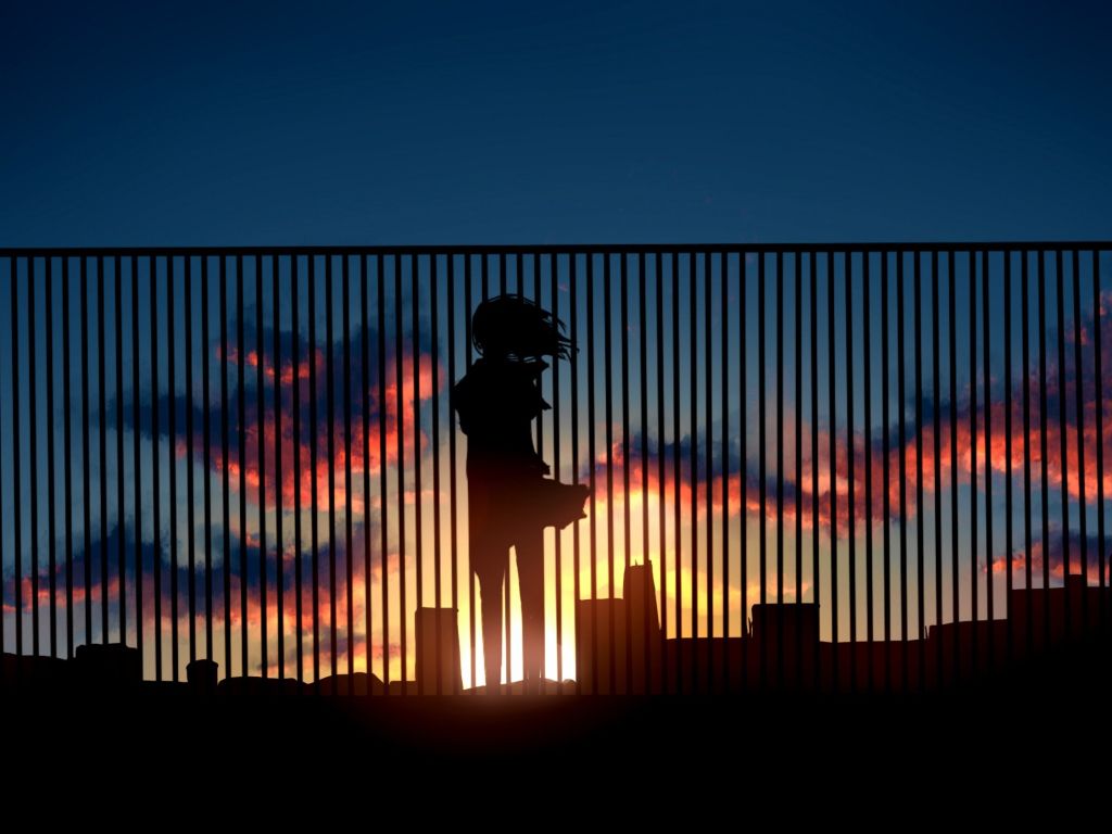 Alone Metro Sunset wallpaper