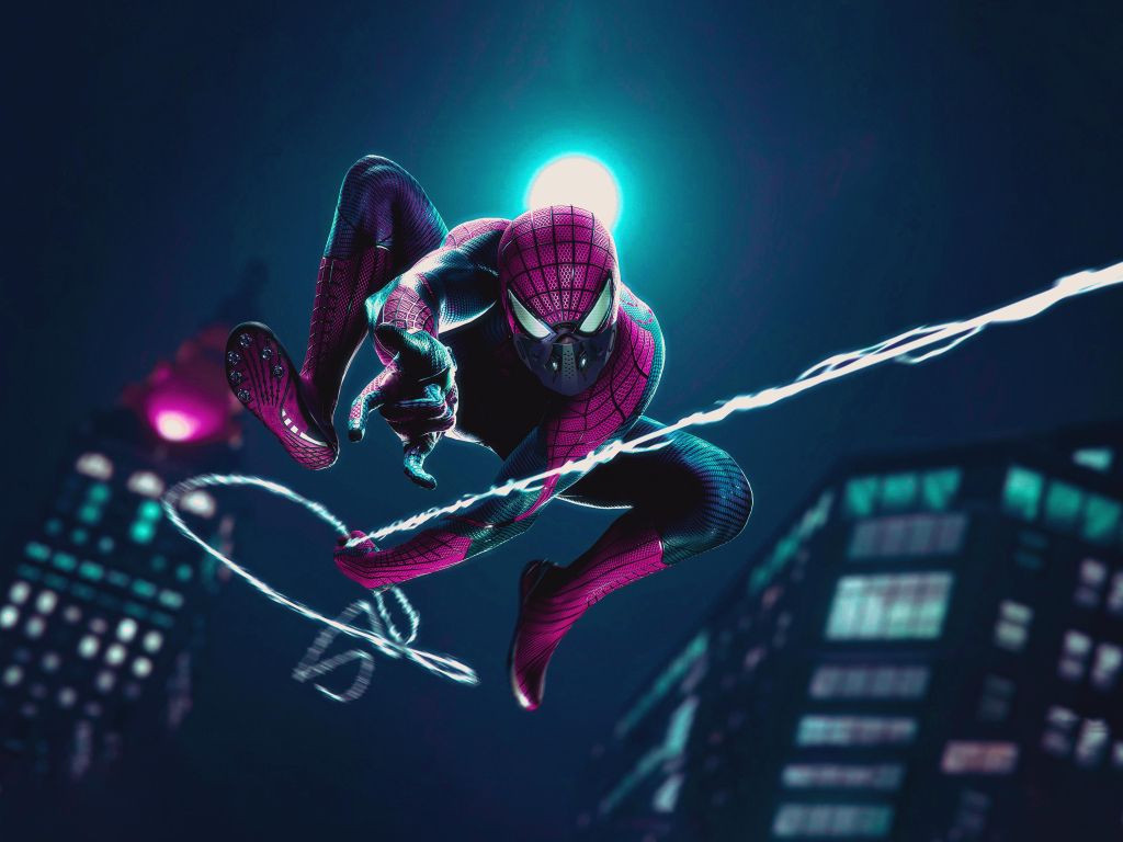 Amazing Spider-Man PS Cyberpunk wallpaper