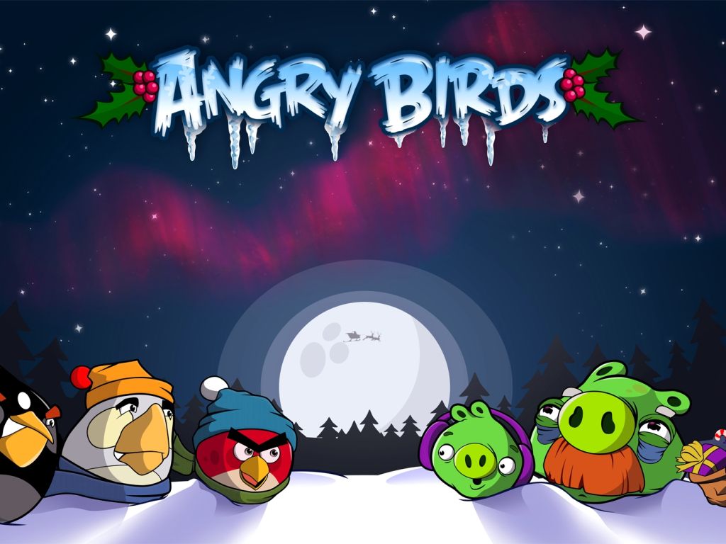 Angry Birds Christmas wallpaper