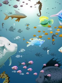 Animated Aquarium Fish wallpaper in 240x320 resolution