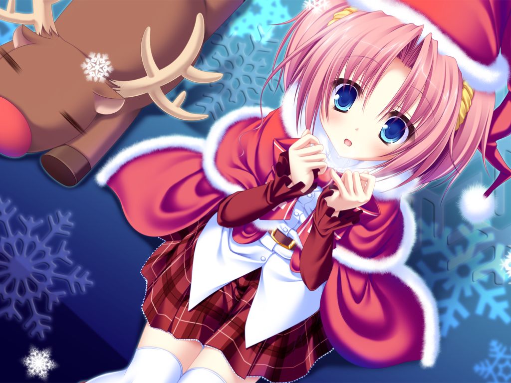 Anime Christmas Girl 4466 wallpaper