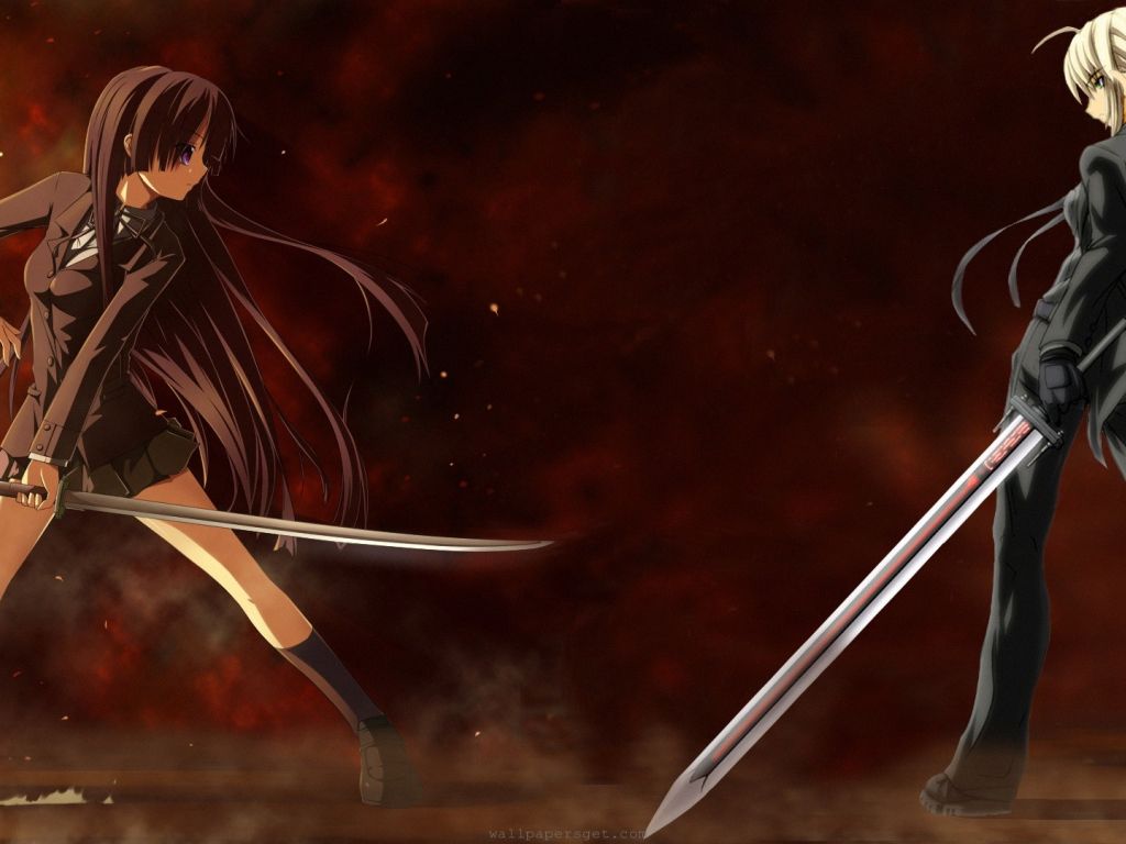 Anime Girl Fighting wallpaper