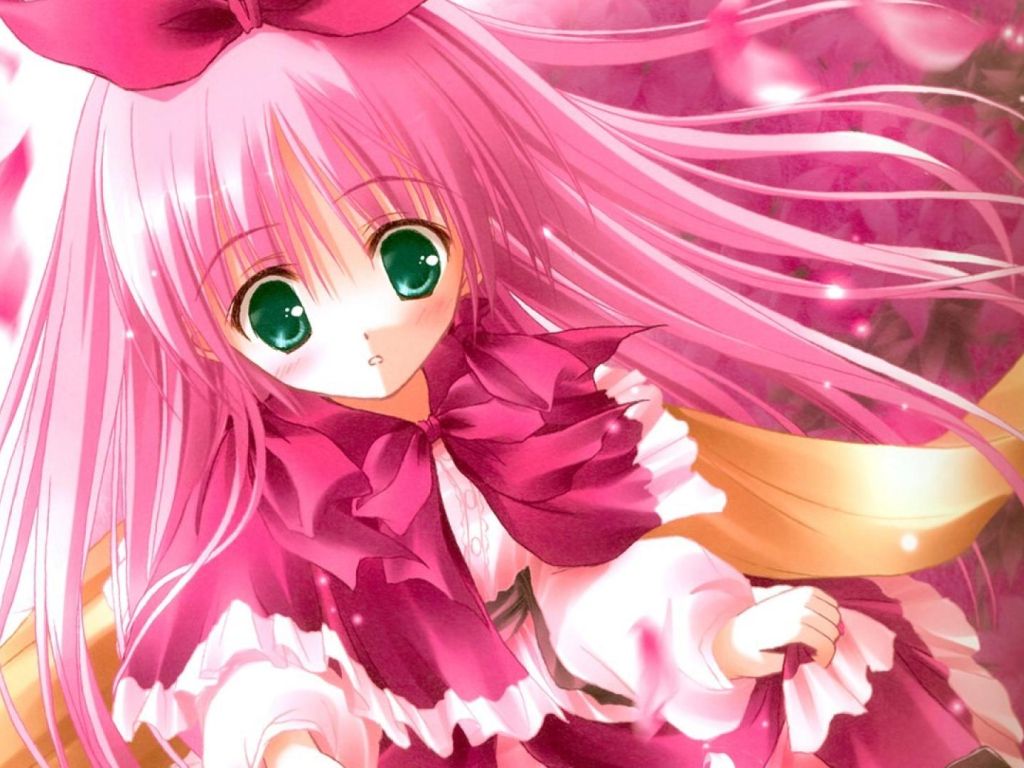 Anime Girl Pink Hair wallpaper