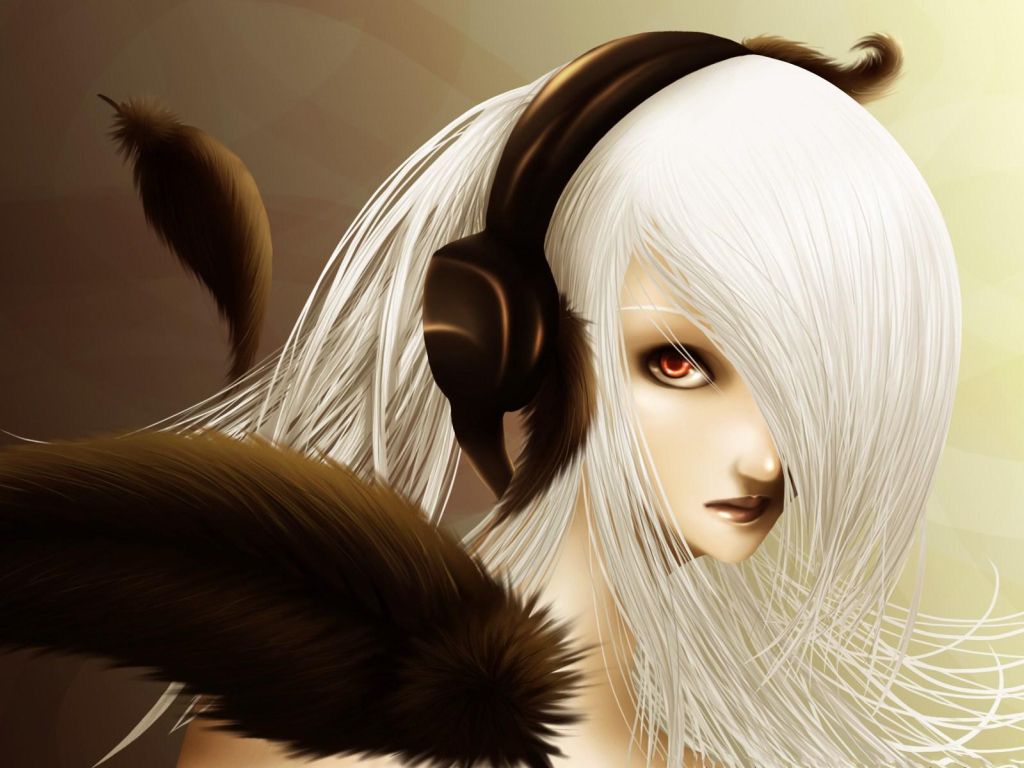 Anime Girl White Hair wallpaper