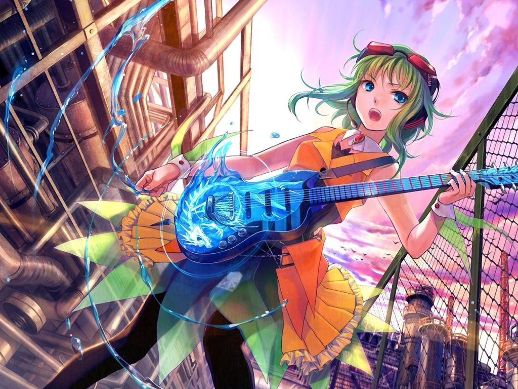 Anime Girl With Guitar wallpaper