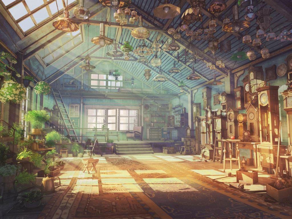 Anime Landscape for Desktop Anime Garden Sunshine Flowers wallpaper