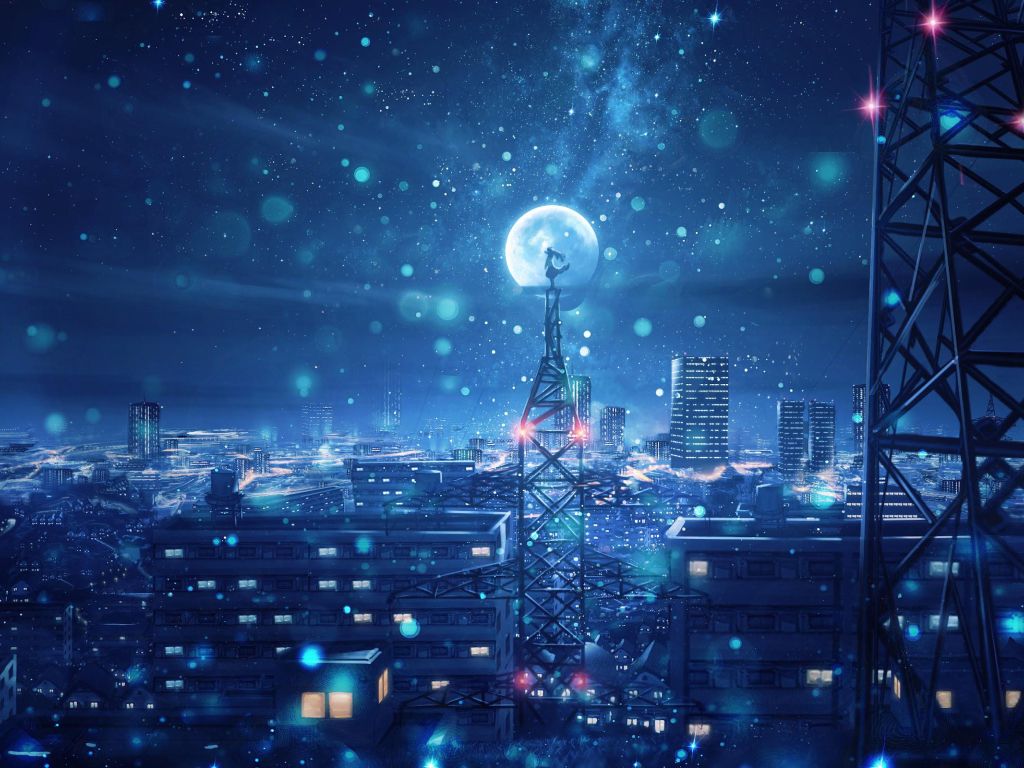 Anime Night Sky wallpaper