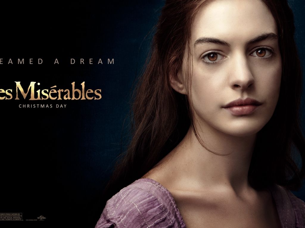 Anne Hathaway in Les Miserables wallpaper