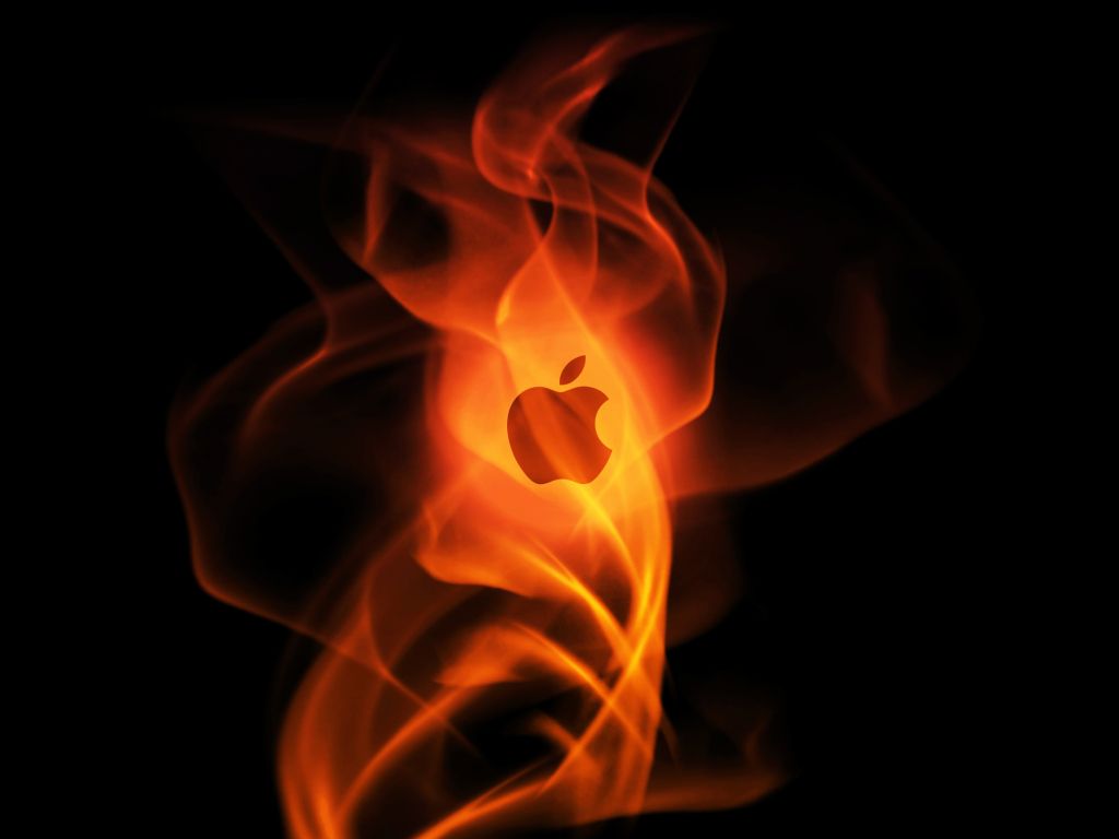 Apple Logo Fire wallpaper